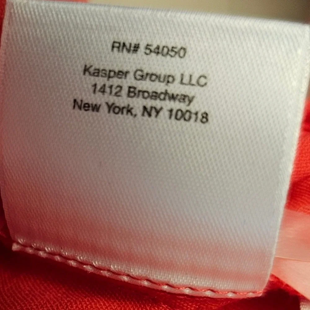 Anne Klein Coral Pink Sleeveless Split Neck Drawstring Waist Midi Dress 16 NEW - Picture 7 of 12